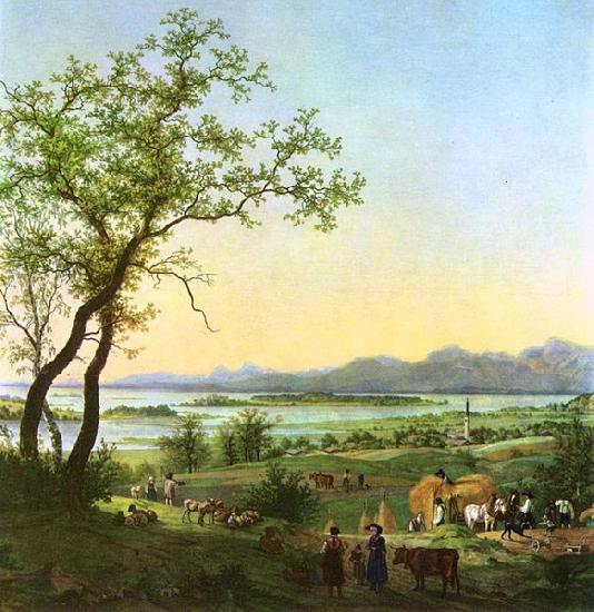 Peter von Hess Am Chiemsee oil painting picture